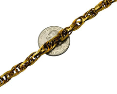 Beautiful Solid 14k Yellow Gold Twisted Chain Necklace! 18 Inches!