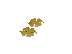 Awesome 14k Yellow Gold Clover Pendant Charms!