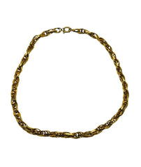 Beautiful Solid 14k Yellow Gold Twisted Chain Necklace! 18 Inches!