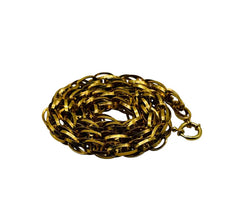 Beautiful Solid 14k Yellow Gold Twisted Chain Necklace! 18 Inches!