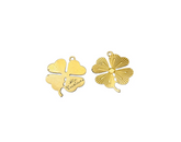 Awesome 14k Yellow Gold Clover Pendant Charms!