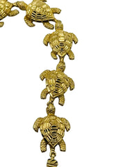 Stunning 14k Yellow Gold Turtle Link Chain Bracelet! 8 Inches!